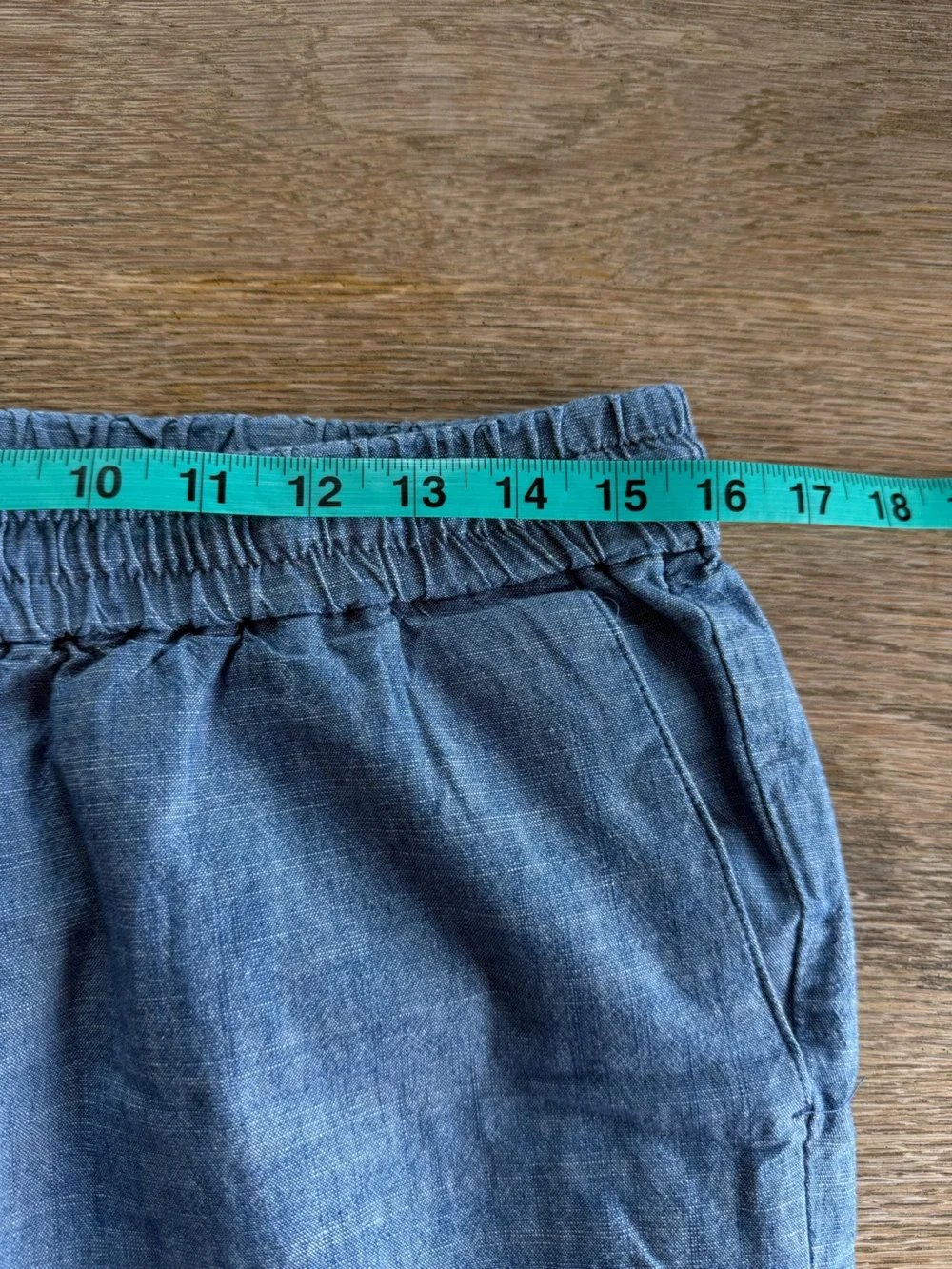 J.Crew Chambray Jogger Pants Size 8 Light Wash Pull-On 100% Cotton Casual